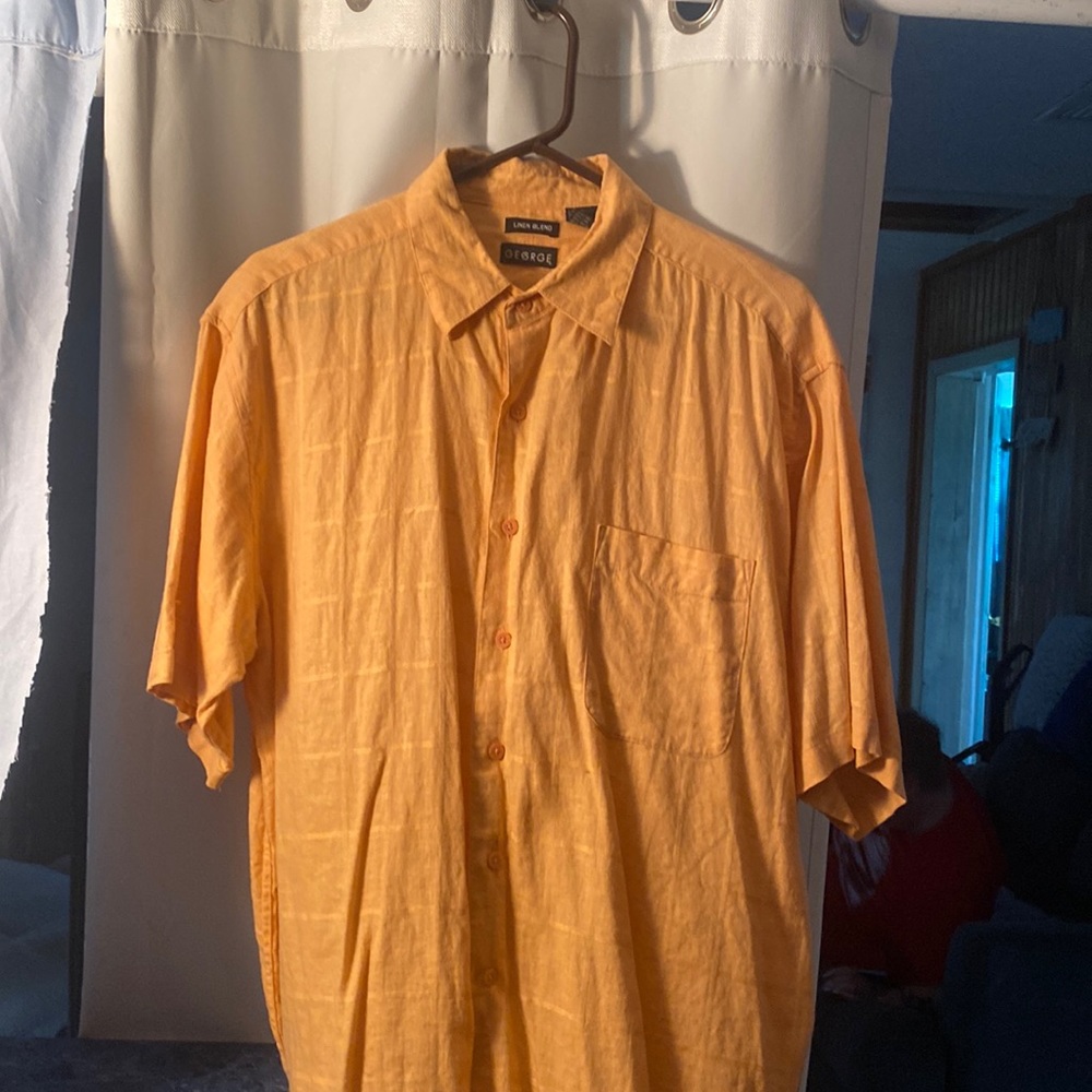 George short sleeve shirt linen blend